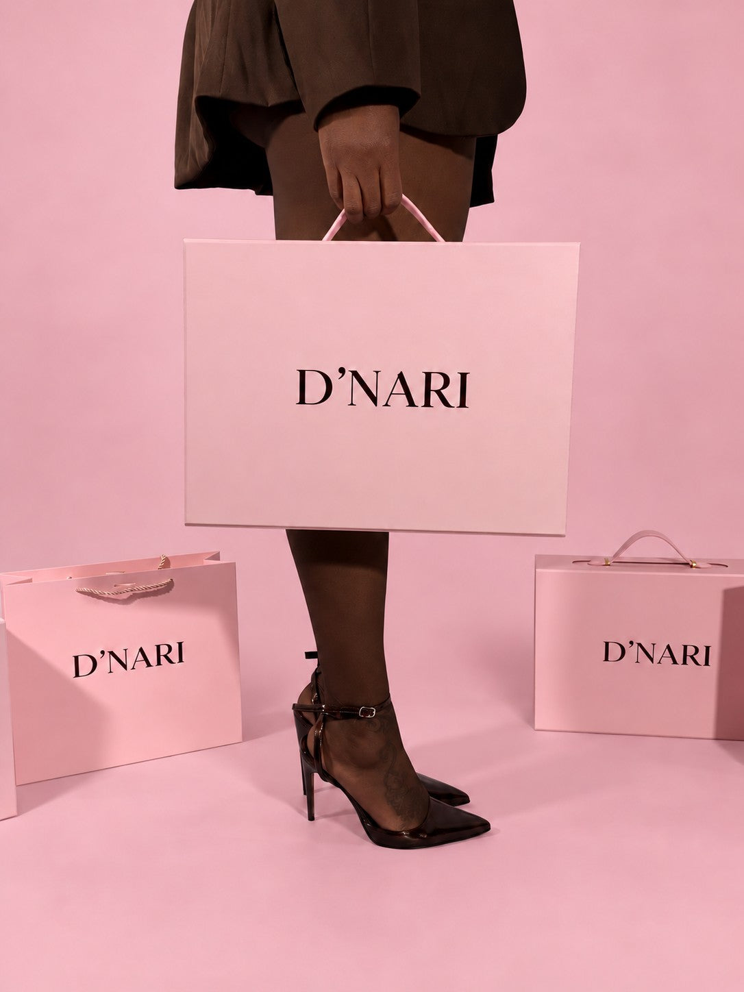 D’NARI blush pink signature packaging